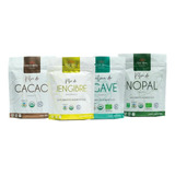 4 Pack Mix Cacao En Polvo, Inulina De Agave, Jengibre, Nopal