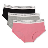 Calvin Klein ® 3 calzoncillos Tipo Bikini Para Niña Algodón