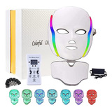 Máscara Facial Led 7 Colores Blanqueamiento Piel Terapia