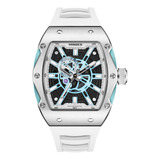 Reloj De Pulsera Minber Hombre Classic Collection - 43mm Color De La Correa Blanco