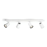 Aplique De Techo Lampara Philips Paisley Spot Gu10 4x5.5w Color Blanco