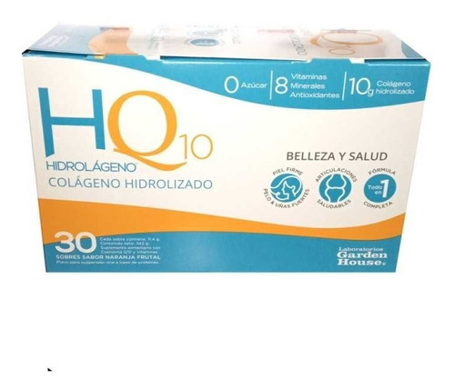 Hidrolageno Hq10colageno Hidrolizado X 30 Sobres 