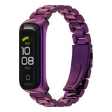 Correa De Acero Morado Para Samsung Galaxy Fit 2