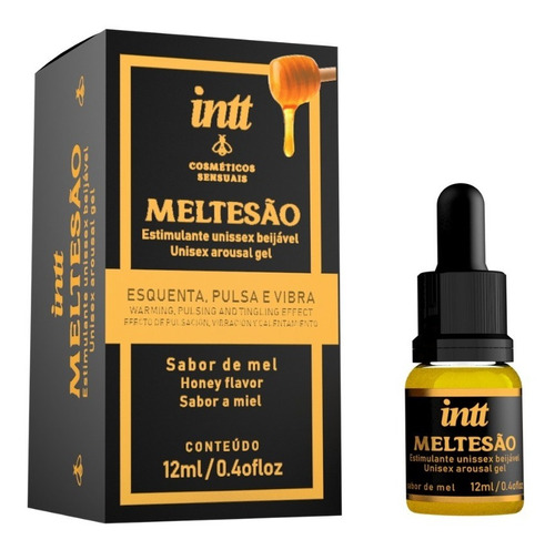 Gel Lubrificante Meltesão Esquenta Pulsa E Vibra Sabor Mel