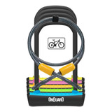 Candado Bicicleta + Guaya Onguard Neon 8154 U Lock Azul