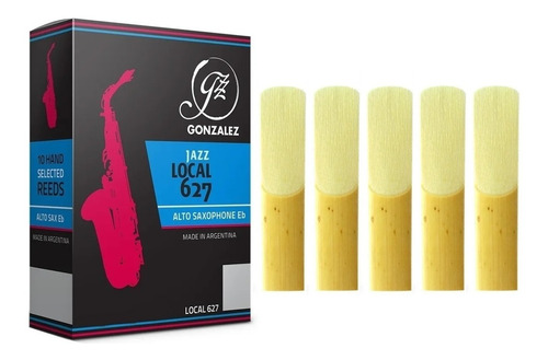 Kit 5 Palhetas Gonzalez P/ Sax Alto Jazz Local - Escolha Nº