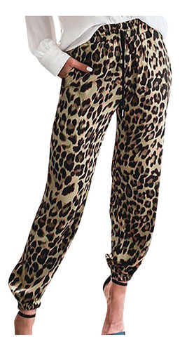 Pantalones Largos De Verano Con Estampado De Leopardo O Para