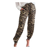 Pantalones Largos De Verano Con Estampado De Leopardo O Para