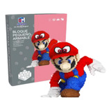 Super Mario Odyssey Gorra Cappy Bloques Armables 3d 18cm