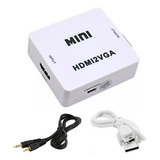 Adaptador Conversor De Hdmi Para Vga Com Áudio E Cabo P2