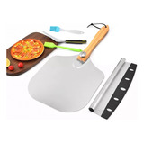 Set Pala Para Pizza Aluminio 63 Cm Y Espátula