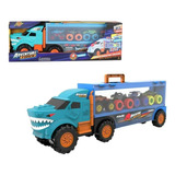 Trailer Monster Trucks Adventure Force Tiburon Color Azul