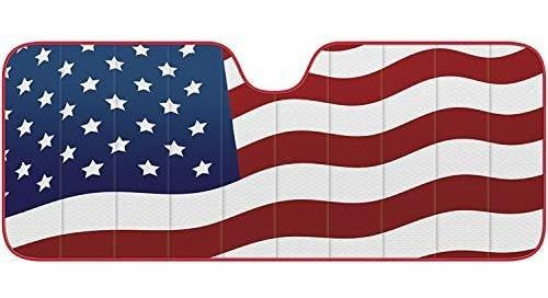 Parasol Carro, Auto Shade Universal Accordian American Flag 