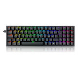 Teclado Redragon Pollux 75% Rgb Preto Switch Brown Abnt2