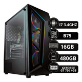 Cpu Pc Gamer Barato I7 3.4ghz 16gb Ssd 480gb 500w Gt 730 4gb