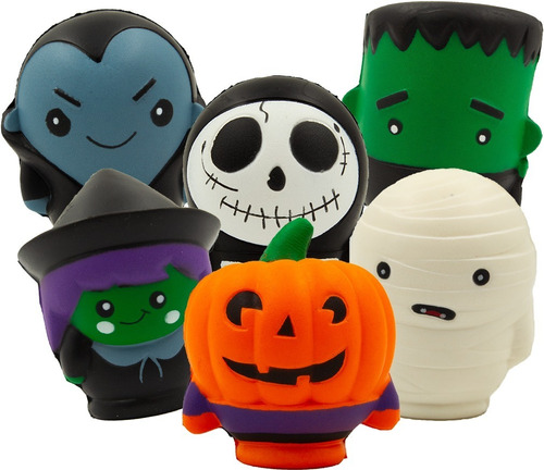 Squishy Jam Colección Completa Halloween Con 6 Personajes