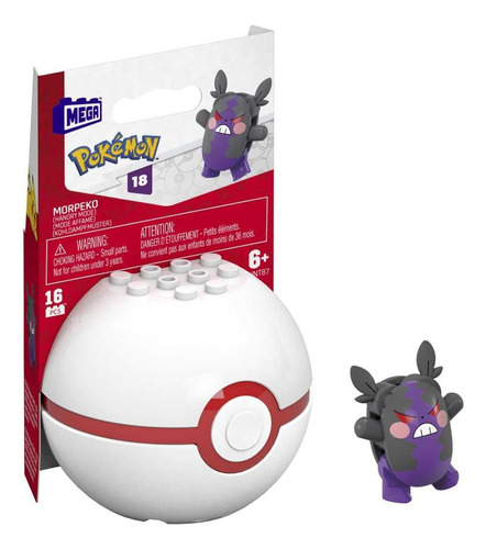 Mega Pokémon Collectible Morpeko Pokeball Building Toy For K