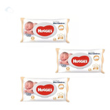 3 Huggies Toallitas Húmedas Con Óleo Calcáreo 0m+ X80un