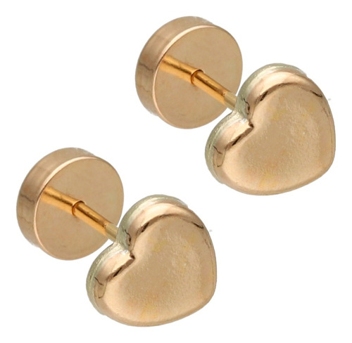 Aros Abridores De Oro 20k Ch Corazón 6mm Ch-316  C