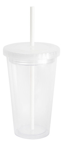 Vaso Con Tapa Y Sorbete Acrilico Tipo Starbucks Termico X70u