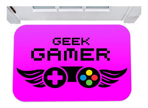 Capacho Geek Gamer Video Game Nerd Tapete Para Porta 40x60