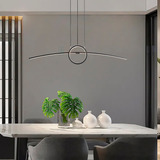 Lustre De Led Casa Attract Vancouver Arco Preto 100cm 3 Cores 36 W