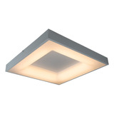 Plafon Sobrepor Slim 45x45 Led Integrado 34w Bq Ou Bn Bivolt Cor Branco - 3000k Branco Quente