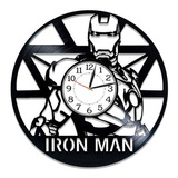 Kovides Iron Man Vinyl Clock 12 Inch For Fan Movie Original