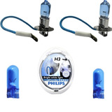 Kit Lamparas Philips H3 Crystal Vision 4300k 2 H3 Y 2 W5w