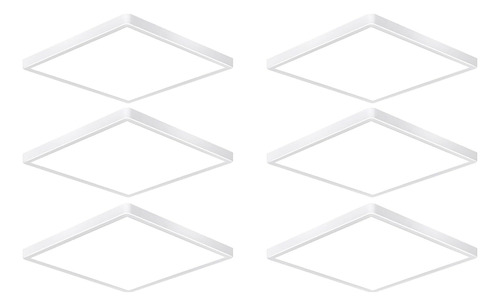 Panel Led Cuadrado Sobreponer 18w Luz Blanca Pack X 6 Unidad