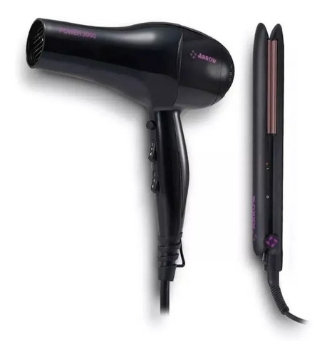 Combo Planchita + Secador De Pelo Arrow Ak6000ap Beauty Set