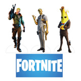 Fornite - 4 Displays Decorativos Para Fiesta Infantil