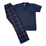 Pijamas Clásica Para Hombre En Pantalón Largo