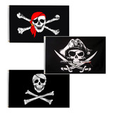 Time Roaming Bandera De Poliéster Pirata Jolly Roger De 3 X 