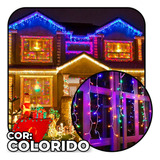 Cascata Led 160 Leds Pisca Pisca 8 Funções Natal Decoração