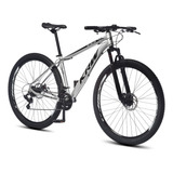 Bicicleta Bike Aro 29 Krw Mountain Bike Câmbio Shimano Tz 21 Velocidades Freio A Disco Amortecedor Suspensão Dianteira Sh21 Cor:prata/preto Tamanho Quadro:19