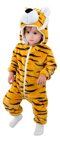 Pijama De Bebé Con Diseño De Tigre Para Invierno 80 - 100