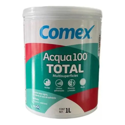 Esmalte Brillante Agua Acqua 100 Negro Comex Multisuperficies 1L | MercadoLibre