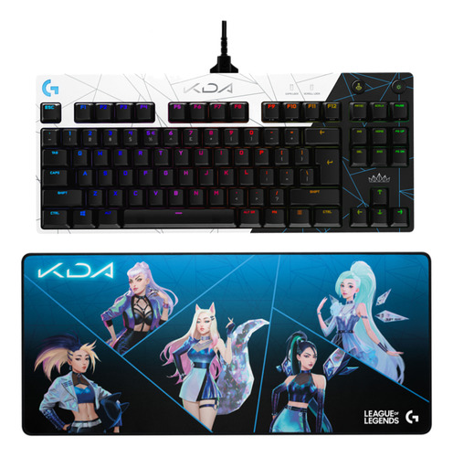 Logitech Combo Gamer K/da Teclado G Pro + Pad Mouse G840