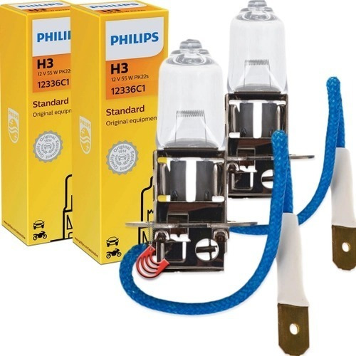 Par De Lampada H3 Original Phillips Automotiva Standard