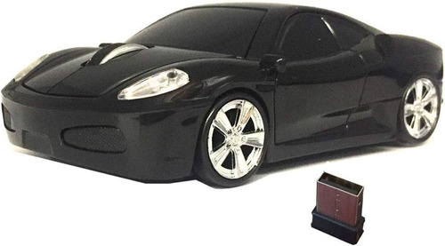 Mouse Jinfili, Inalámbrico, Con Forma De Coche, Usb, Negro