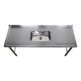 Pia Inox Industrial 1,90x65x88cm 01cuba 50x40cm 