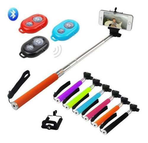 Bastón Selfie Retráctil Monopod Con Disparador Bluetooth