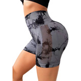 Shorts Deportivos Mujer Tie Dye Levanta Push Up Gym Ciclismo