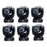 6 Mini Moving Beam Rgbw Head 100w 7gobo + Color + Open