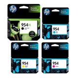 Combo Cartucho Hp 954xl Negro + 3 Hp 954 Colores Originales