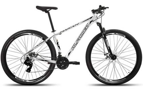 Mountain Bike Alfameq Makan Aro 29 21  24v Freios De Disco Mecânico Câmbios Index Cor Branco