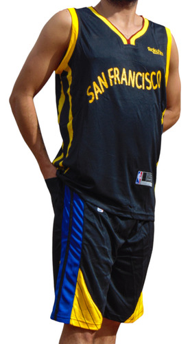 Conjunto - Uniforme Nba Adulto San Francisco Negro