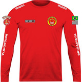 Camisa Brigadista Incendio Brigada Bombeiro  Manga Longa Top