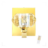 5 Arandela Cristal Dourado Polido Cindy Banheiro Bet40 + Led